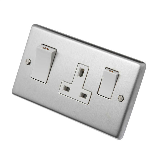 Eurolite 45A DP Cooker Control Unit White Insert Satin Stainless Steel