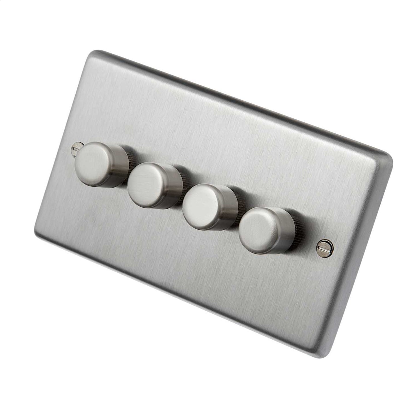 Eurolite 400W 4 Gang Dimmer Switch Satin Stainless Steel