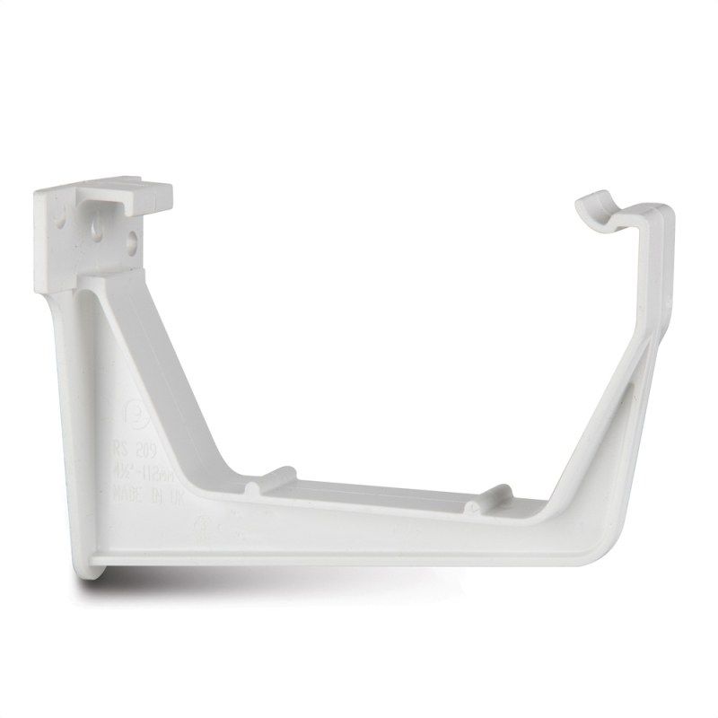 POLYPIPE RAINWATER 112mm SQUARE GUTTER FASCIA BRACKET RS209W WHITE