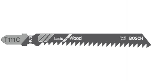 BOSCH 2608630033 PACK OF 5 T111C BASIC WOOD JIGSAW BLADES 4-50mm