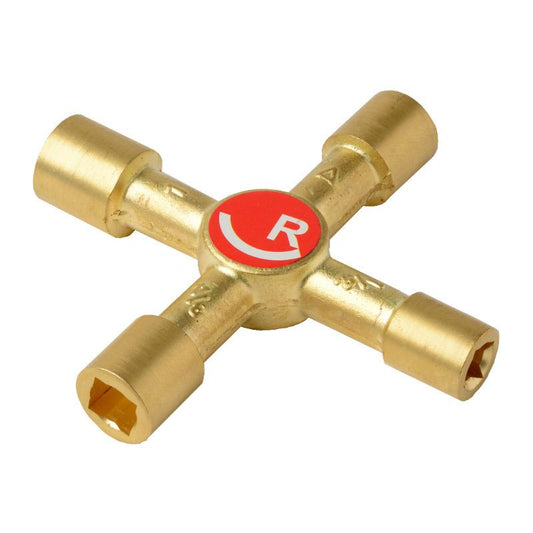 ROTHENBERGER BRASS MULTI PURPOSE 4 WAY SPANNER 80002