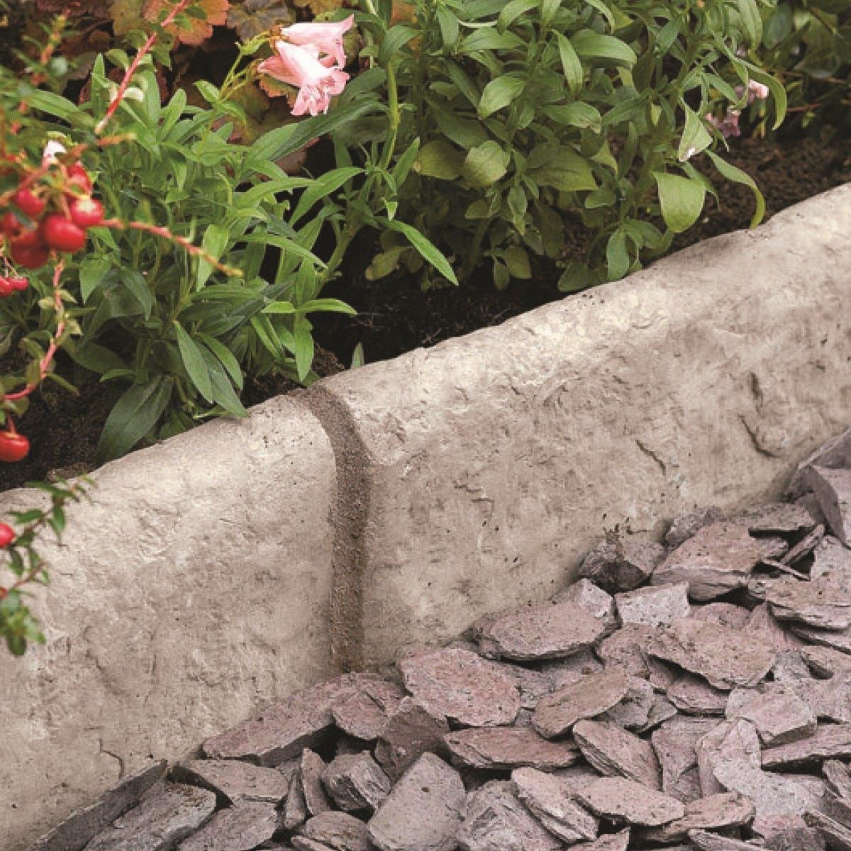 BRADSTONE OLD TOWN ECO EDGING 450 x 200 x 50mm WEATHERED LIMESTONE 21718