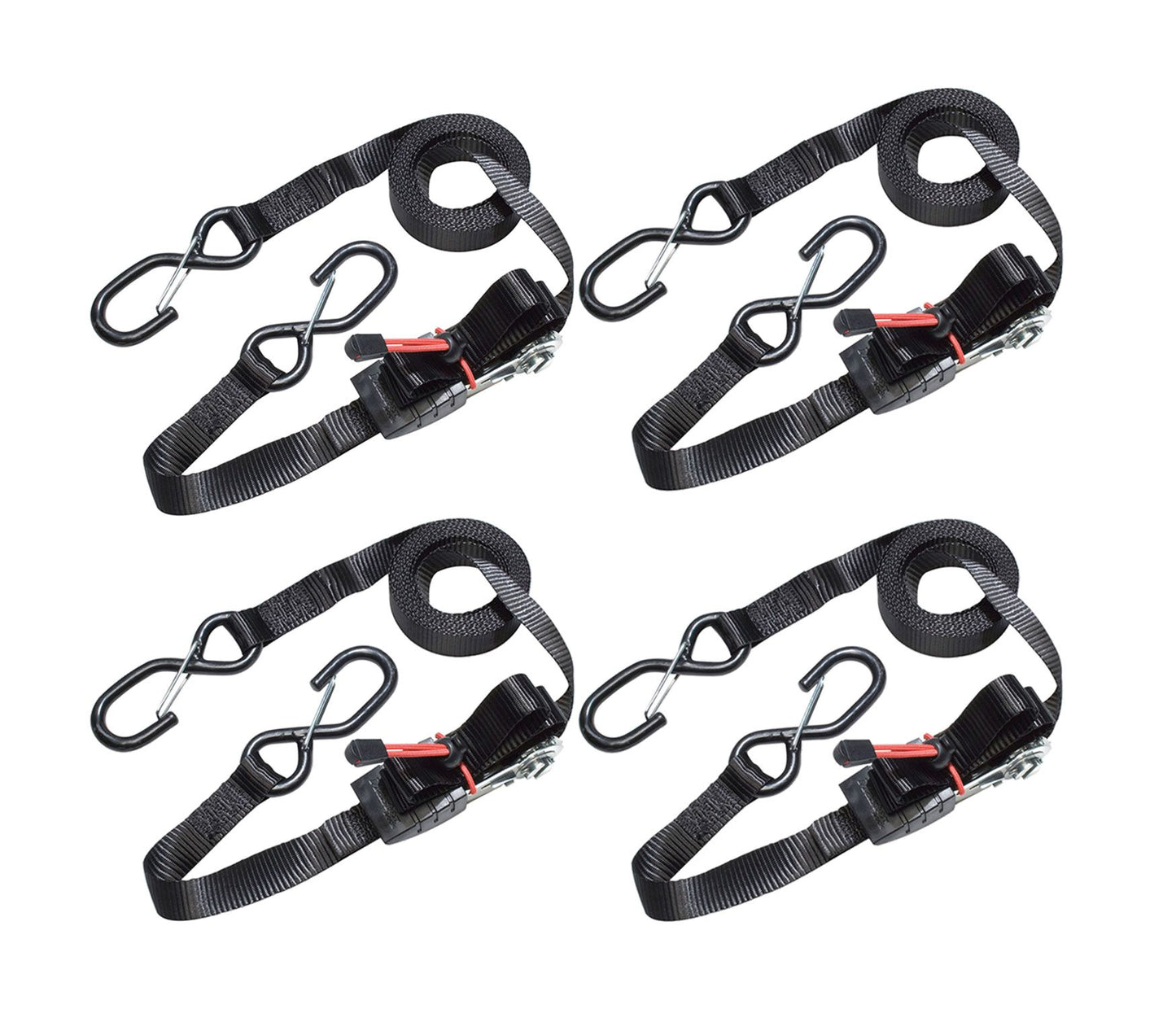 MASTERLOCK MLK3056E RATCHET TIEDOWN & HOOKS 4.5m (PACK 4)