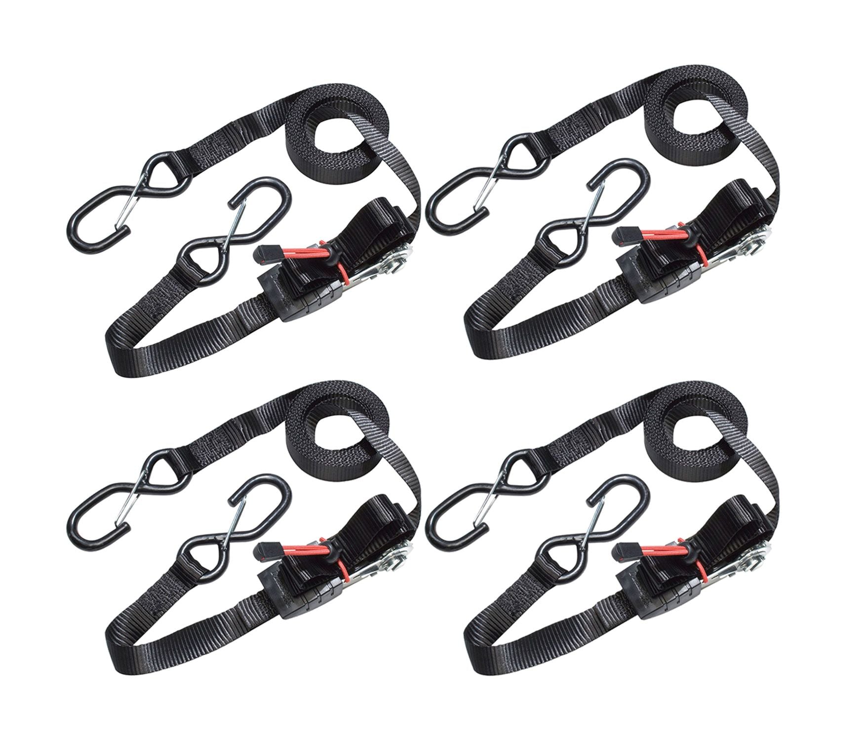MASTERLOCK MLK3056E RATCHET TIEDOWN & HOOKS 4.5m (PACK 4)