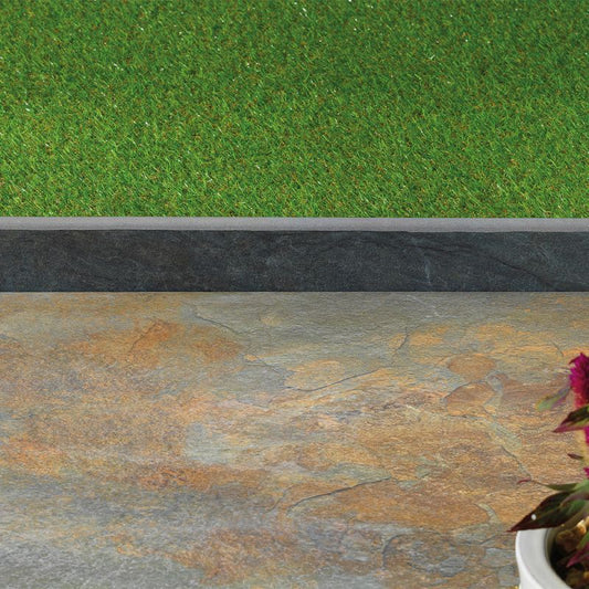 PAVESTONE PORCELAIN EDGING 1000 x 160mm ANTHRACITE (BLACKBOARD) 06151101