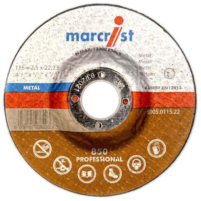 MARCRIST 850 METAL CUTTING DISC 115 x 3 x 22mm DPC 5005.0115.22