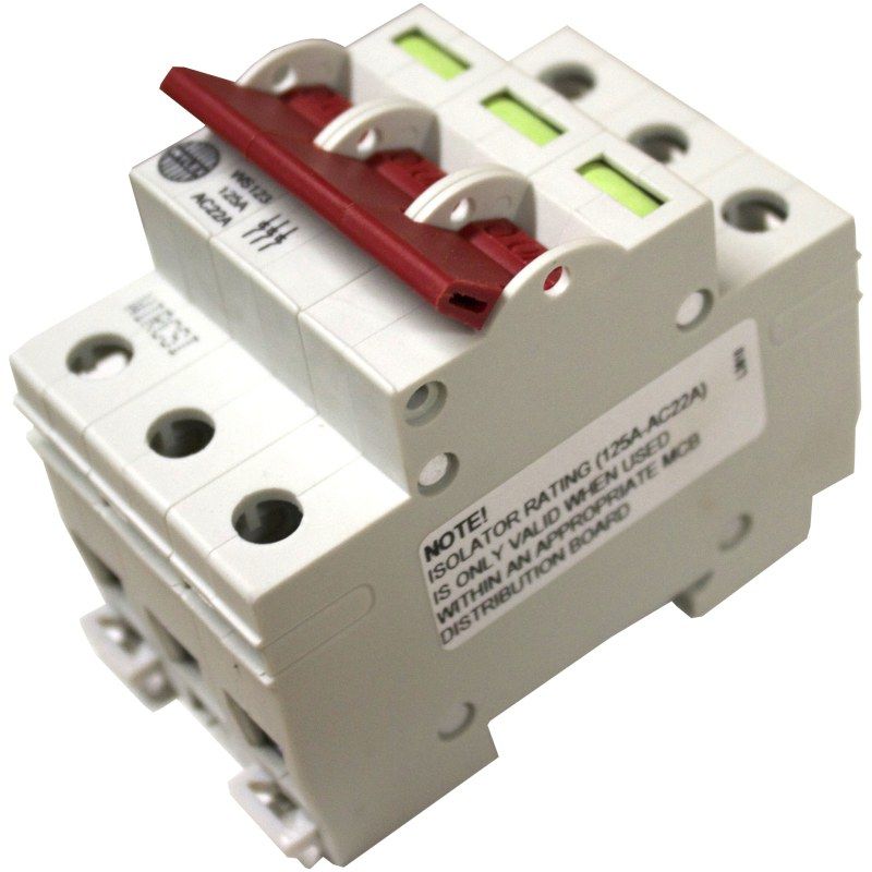WYLEX WS124 4-POLE SWITCH DISCONNECTOR 125a