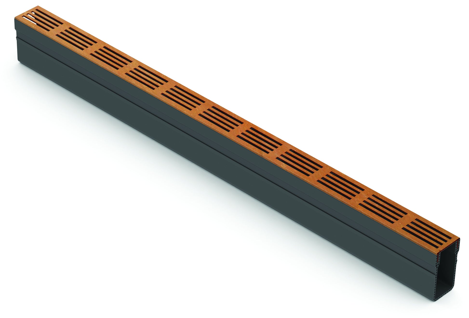 ACO THRESHOLD DRAIN CORTEN STEEL GRATING 19012
