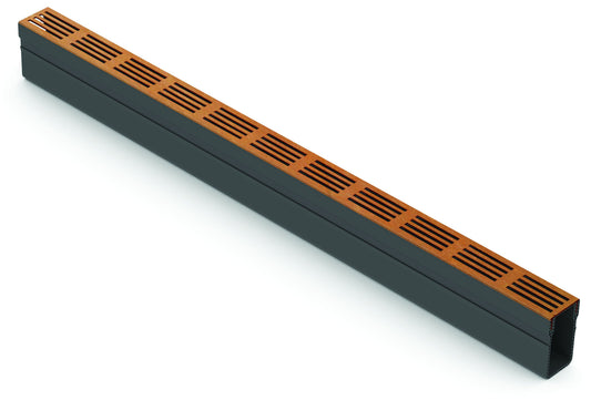 ACO THRESHOLD DRAIN CORTEN STEEL GRATING 19012