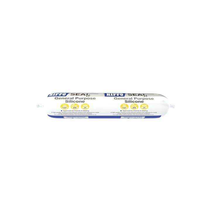 HIPPO GENERAL PURPOSE SILICONE 400ml ECO-PACK CLEAR H18565