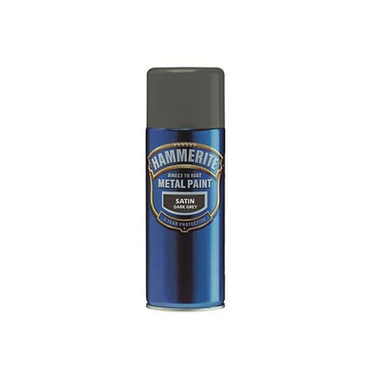 HAMMERITE 400ML AEROSOL SATIN FINISH DIRECT TO RUST METAL PAINT BLACK 5084778