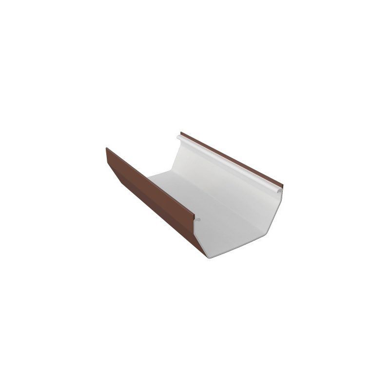 FREEFLOW SQUARE GUTTER 4m LEATHER BROWN FSG400LB