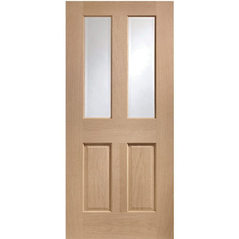 XL OAK VENEERED MALTON CLEAR GLAZED DOOR GOMAL33 1981 X 838 X 35MM (33")