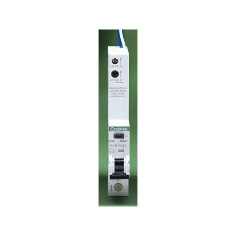 CRABTREE 61/B13230 1-POLE RCBO B CURVE 32a