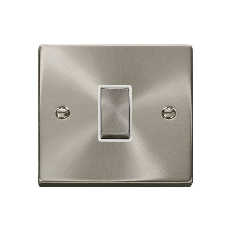 CLICK VPSC411WH 1G 2WAY 10A SWITCH SATIN CHROME