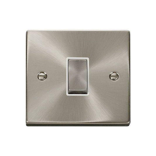 CLICK VPSC411WH 1G 2WAY 10A SWITCH SATIN CHROME