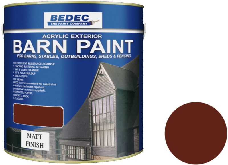 BEDEC MATT BARN PAINT 2.5l TILE RED BEDE2AN0083/40