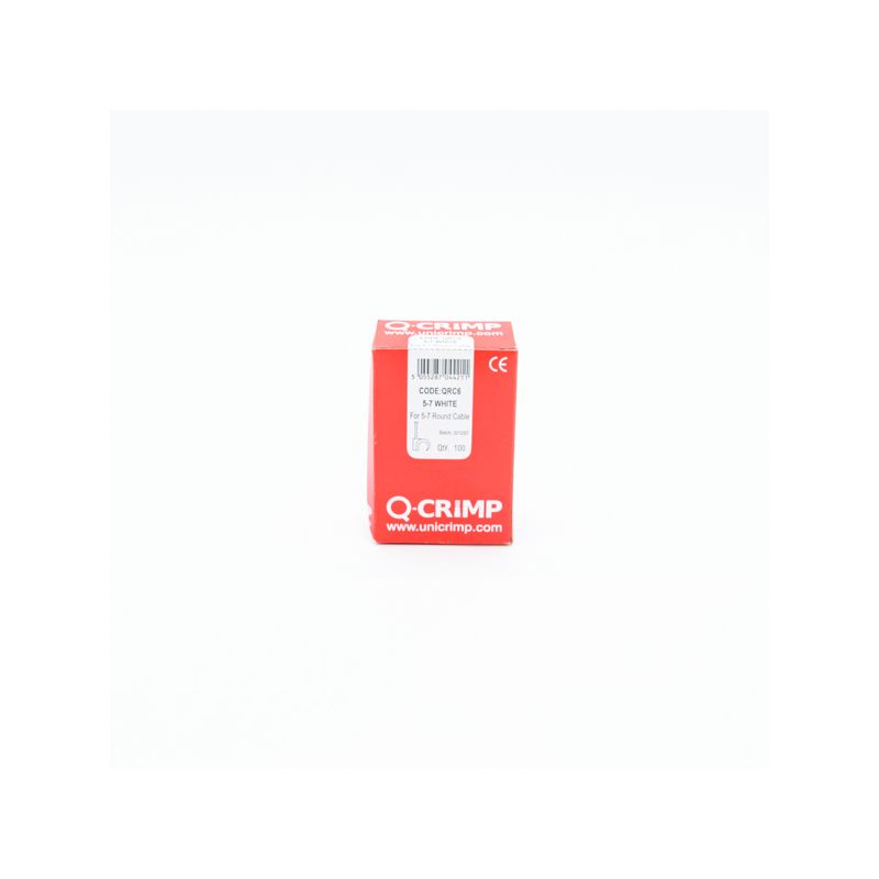 UNICRIMP ROUND CABLE CLIPS  5-7mm WHITE QRC6