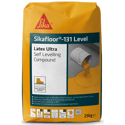Sika Floor 131 Latex Ultra High Performance Floor Levelling Compound 25Kg Grey SKLEV30ULT25