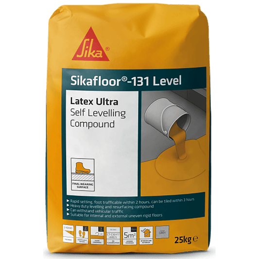 Sika Floor 131 Latex Ultra High Performance Floor Levelling Compound 25Kg Grey SKLEV30ULT25