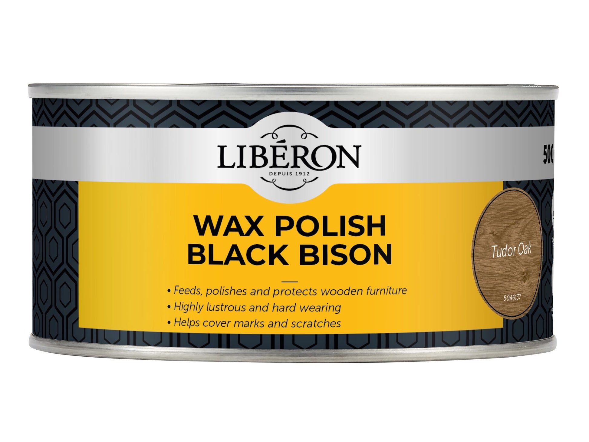 LIBERON BLACK BISON WAX POLISH PASTE 500ml TUDOR OAK LIBBPWTO500N