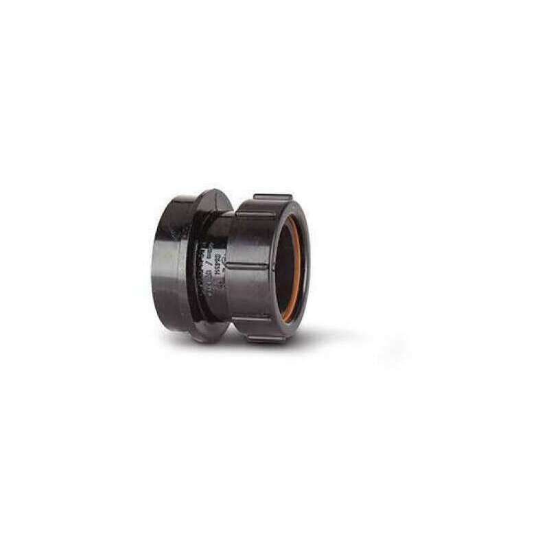 POLYPIPE SOIL STRAIGHT BOSS ADAPTOR 32mm SN63 SN63B BLACK