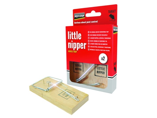 LITTLE NIPPER PRCPSLNMB WOODEN MOUSE TRAPS (PACK 2)