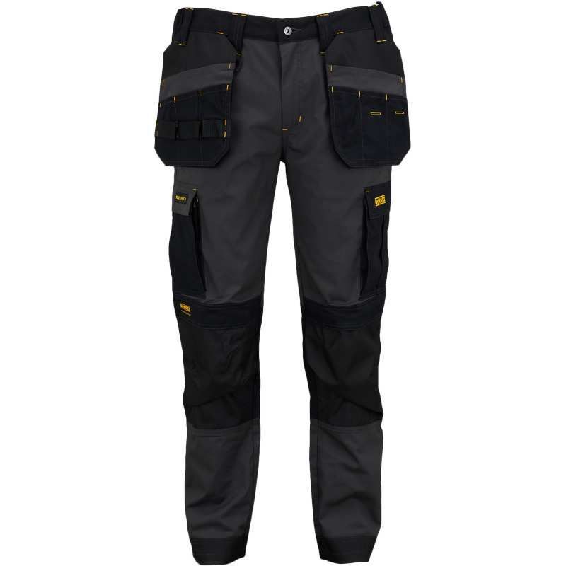DEWALT ALBANY PRO STRETCH RIPSTOP SLIM FIT TROUSER GREY/BLACK L31 W34