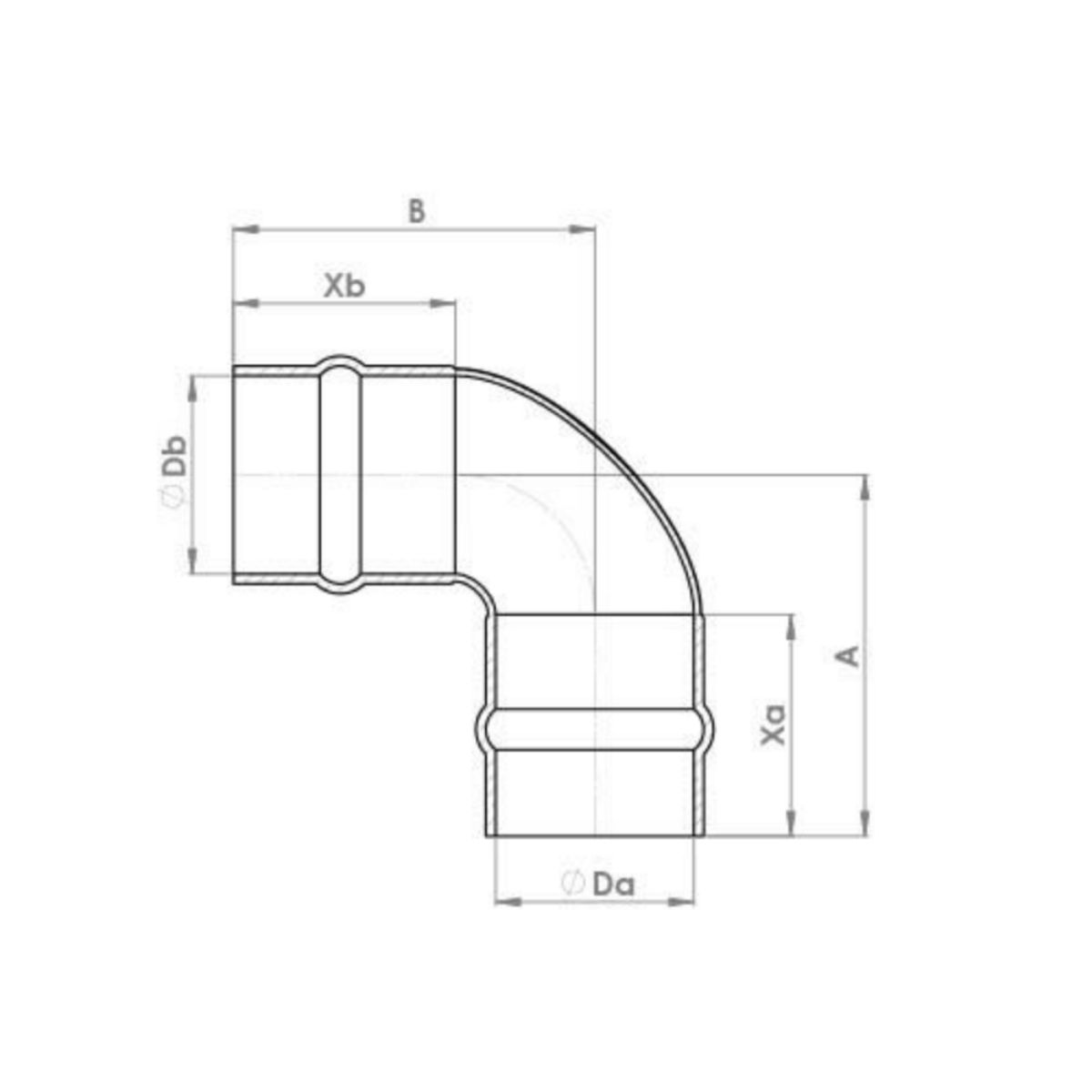 FLOWFLEX SOLDER RING EQUAL ELBOW 22mm C801SR.08