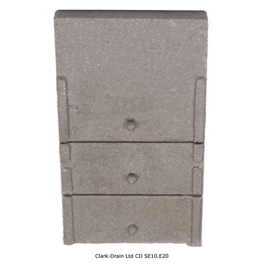 CLARK DRAIN E20 PLAIN END CAP FOR D400 DRAIN CHANNEL CDSE10.E20