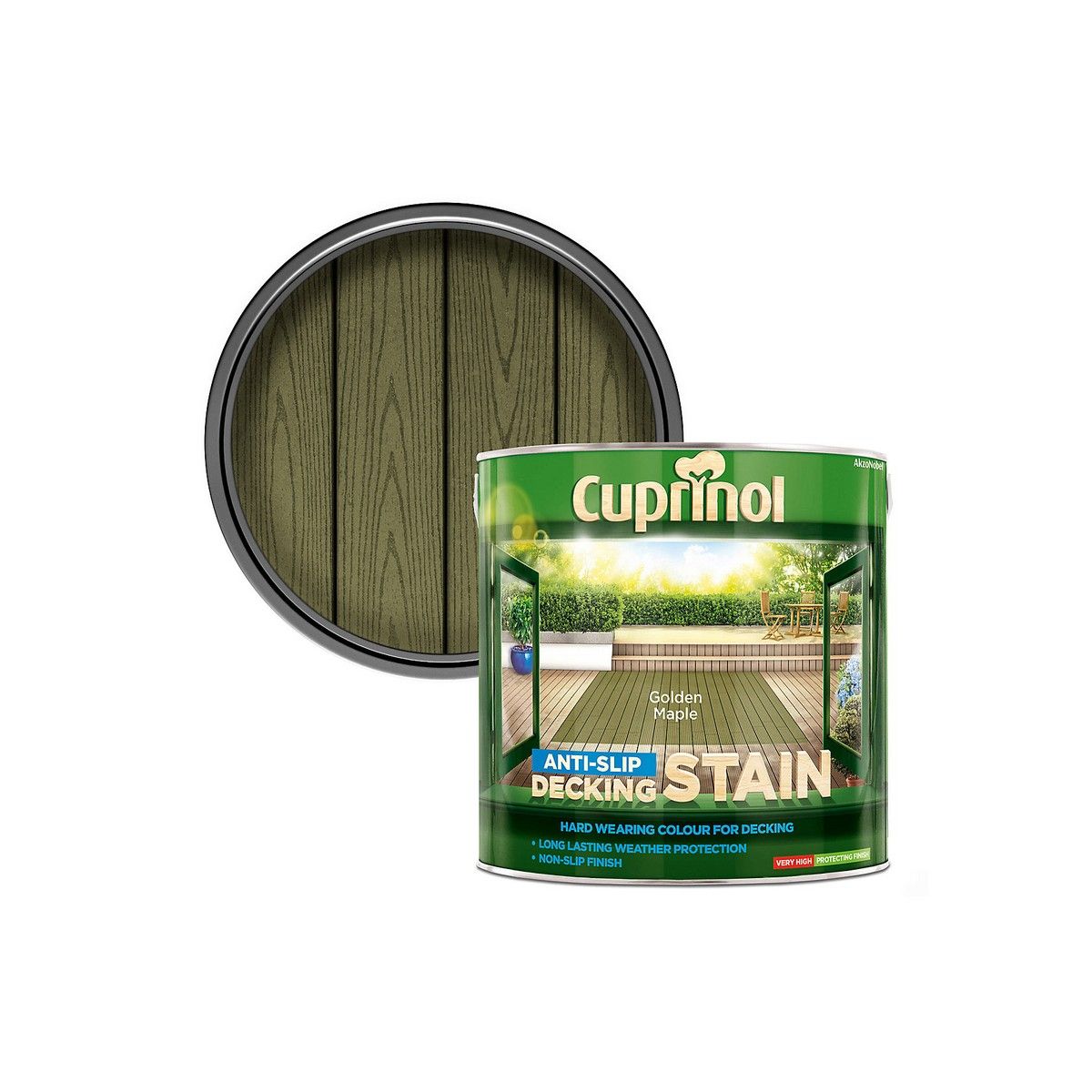 CUPRINOL ANTI SLIP DECKING STAIN 2.5l GOLDEN MAPLE 5083465