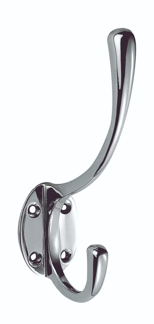 CHROME PLATED VICTORIAN HAT AND COAT HOOK AZ43CP/RP