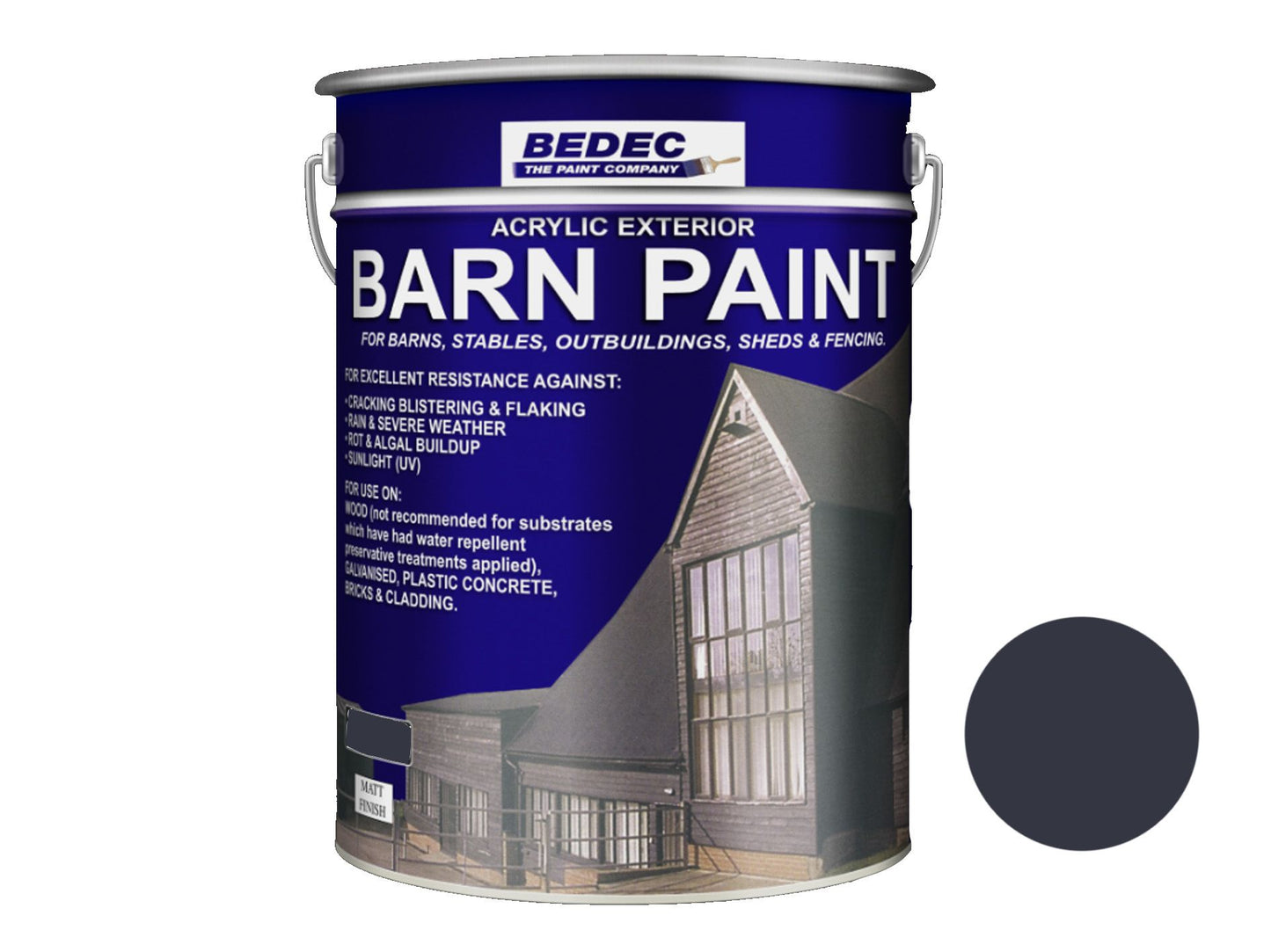 BEDEC MATT BARN PAINT 20l ANTHRACITE BEDE2ANA017/54