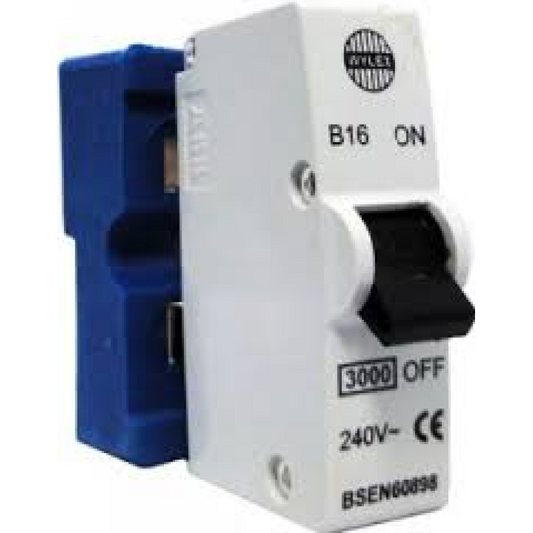 WYLEX B16 1-POLE TYPE B MCB 16a 6ka