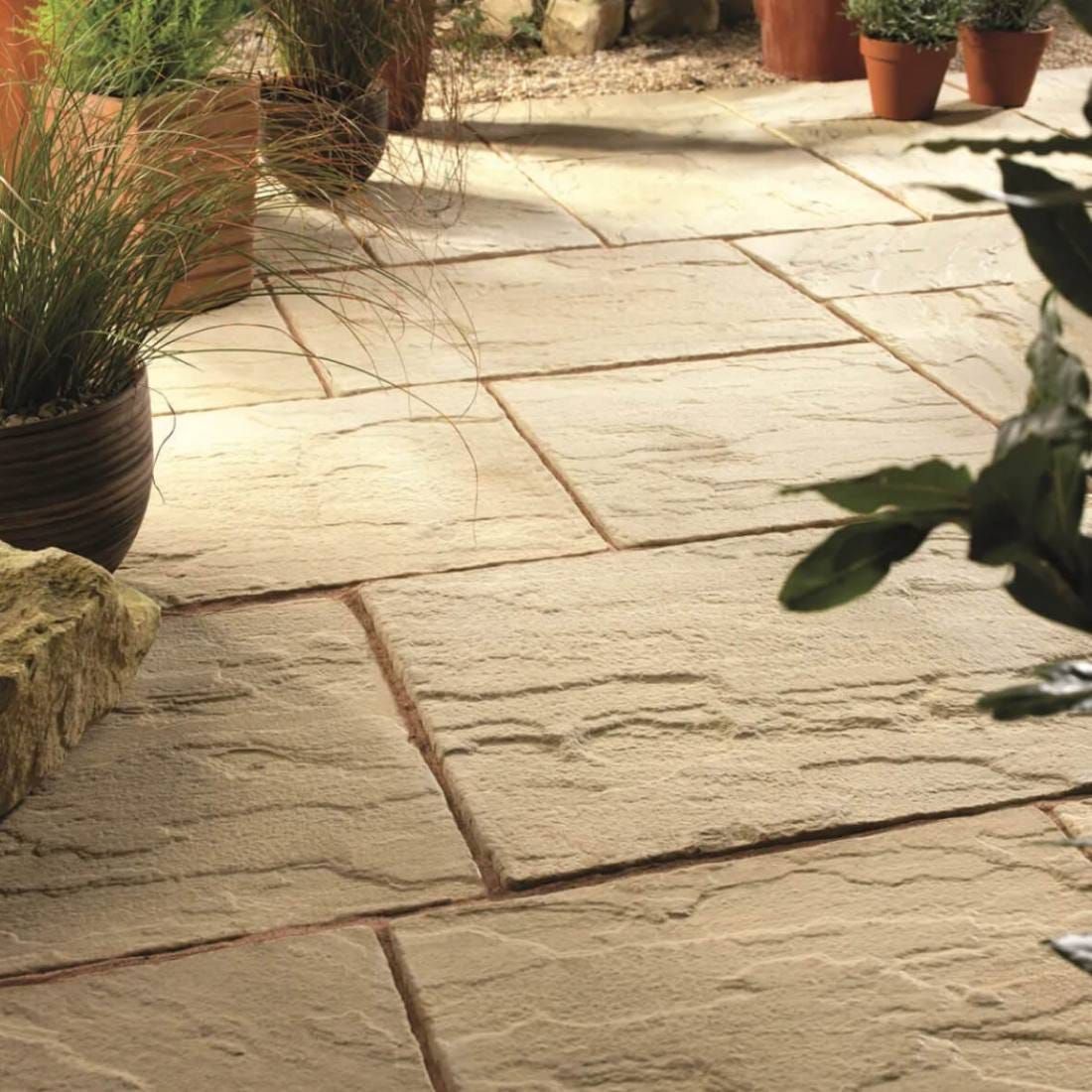 BRADSTONE ASHBOURNE ECO PAVING PATIO KIT 9.72m2 PACK YORK BROWN 22777