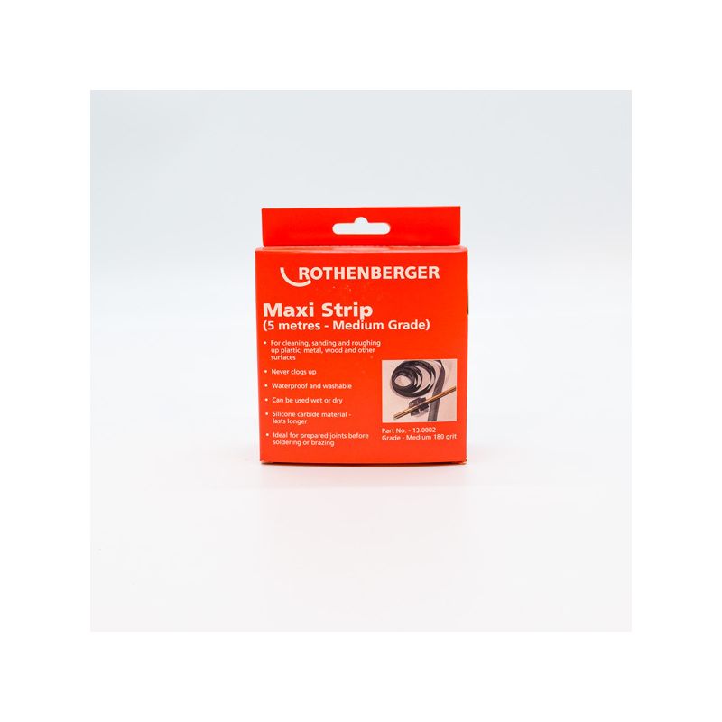ROTHENBERGER MAXI STRIP 5m MEDIUM GRADE 180 GRIT 130002