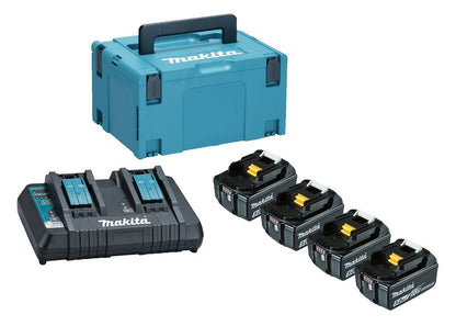 Makita -Dc18Rc 18V 5.0ah Battery Twin Pack With Dc18Rc Charger 240V | BL1850BX2