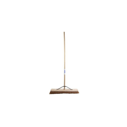 FAITHFULL FAIBRCOCO24H SOFT NATURAL COCO PLATFORM BROOM 24" WITH STAYED HANDLE