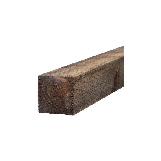 JJ 100 x 100mm x 3.0m INCISED FENCE POST BROWN TREATED UC4 15 YEAR FSC