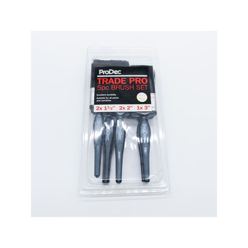 RODO PBPT029 5 PIECE PRODEC TRADE PRO PAINT BRUSH SET