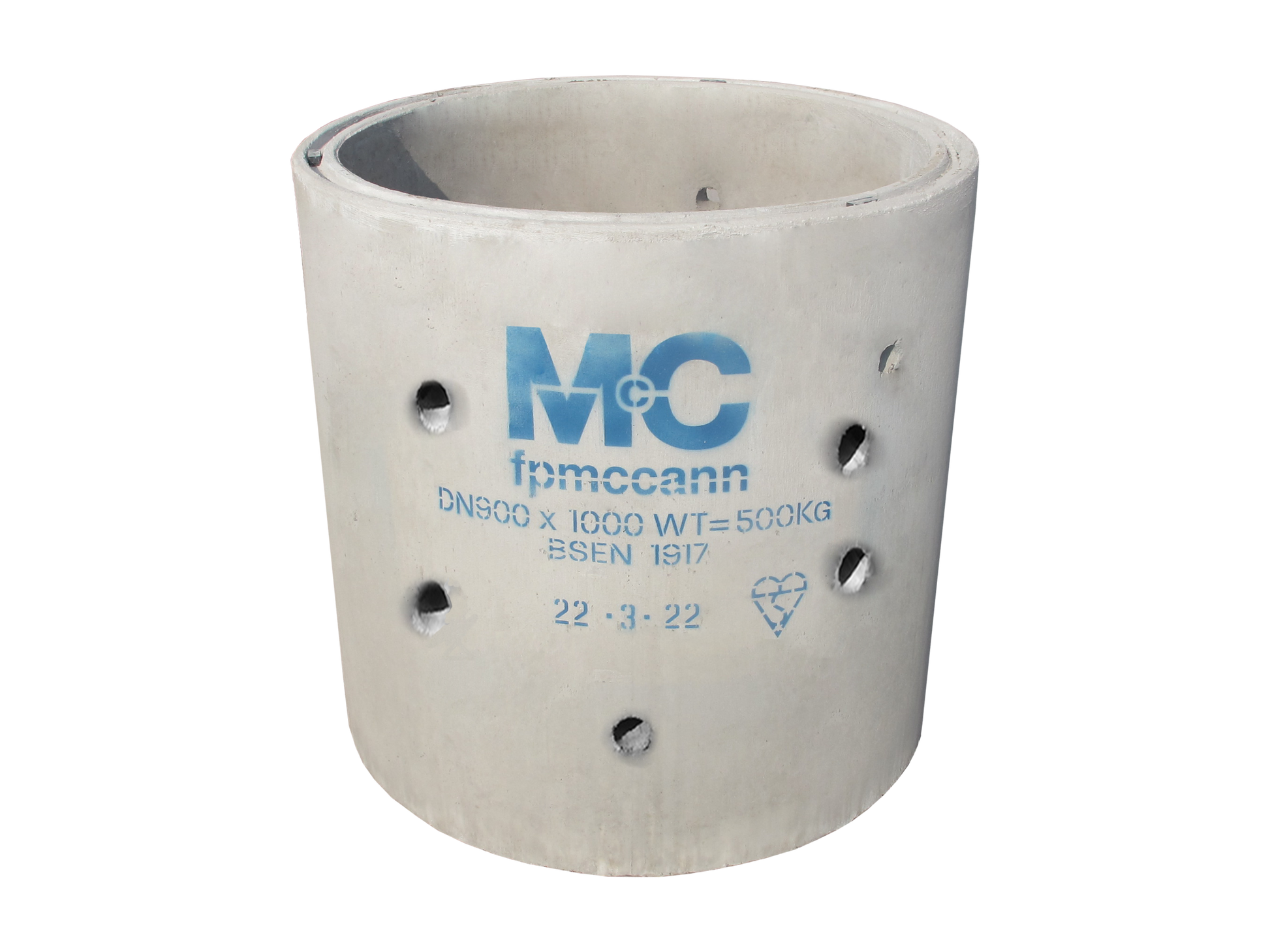 F P MCCANN 900mm DIA x 1000mm PCC SOAKAWAY RING NO STEPS 2881
