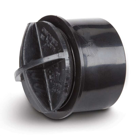 POLYPIPE ABS SCREWED ACCESS PLUG 40mm WS30 WS30B BLACK