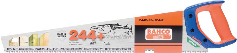 BAHCO BAH24422PN BARRACUDA HARDPOINT HANDSAW 7TPIx550mm