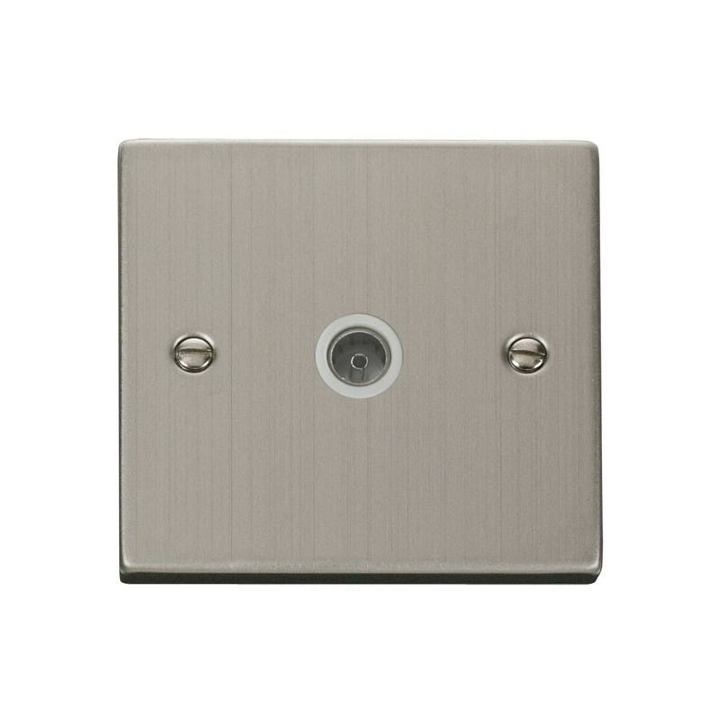 CLICK VPSS065WH 1G COAX OUTLET SS WHI SURROUND