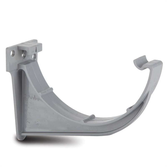 POLYPIPE RAINWATER 112mm HALF ROUND GUTTER FASCIA BRACKET RR109G GREY