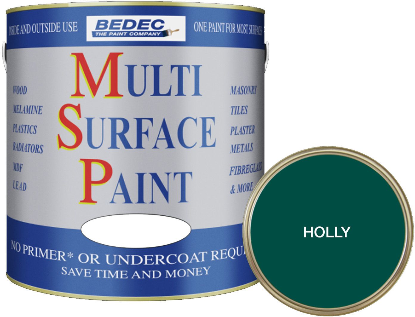 BEDEC SOFT GLOSS MULTI SURFACE PAINT 2.5l HOLLY BEDE2KA1184/70