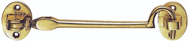 BRASS 6" SILENT PATTERN CABIN HOOK AA62/BP