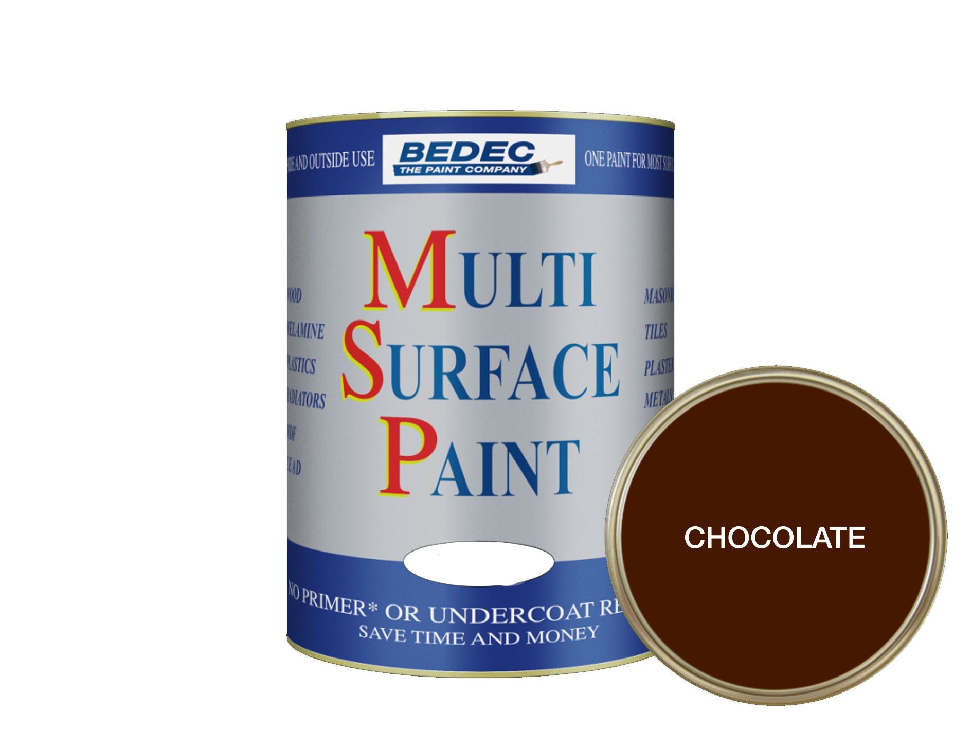 BEDEC SOFT GLOSS MULTI SURFACE PAINT 750ml CHOCOLATE BEDE2KA1610/29