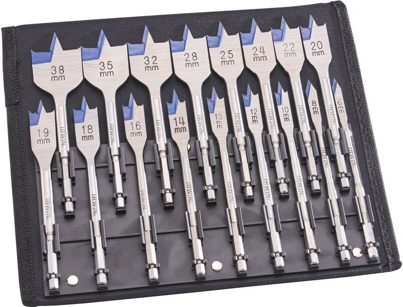 IRWIN XMS23FBIT17 BLUE GROOVE FLAT BIT SET 17PC