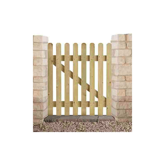 CHARLTON HEN1.2 HENLEY PLANED PALISADE SIDE GATE 900 x 1200mm GREEN